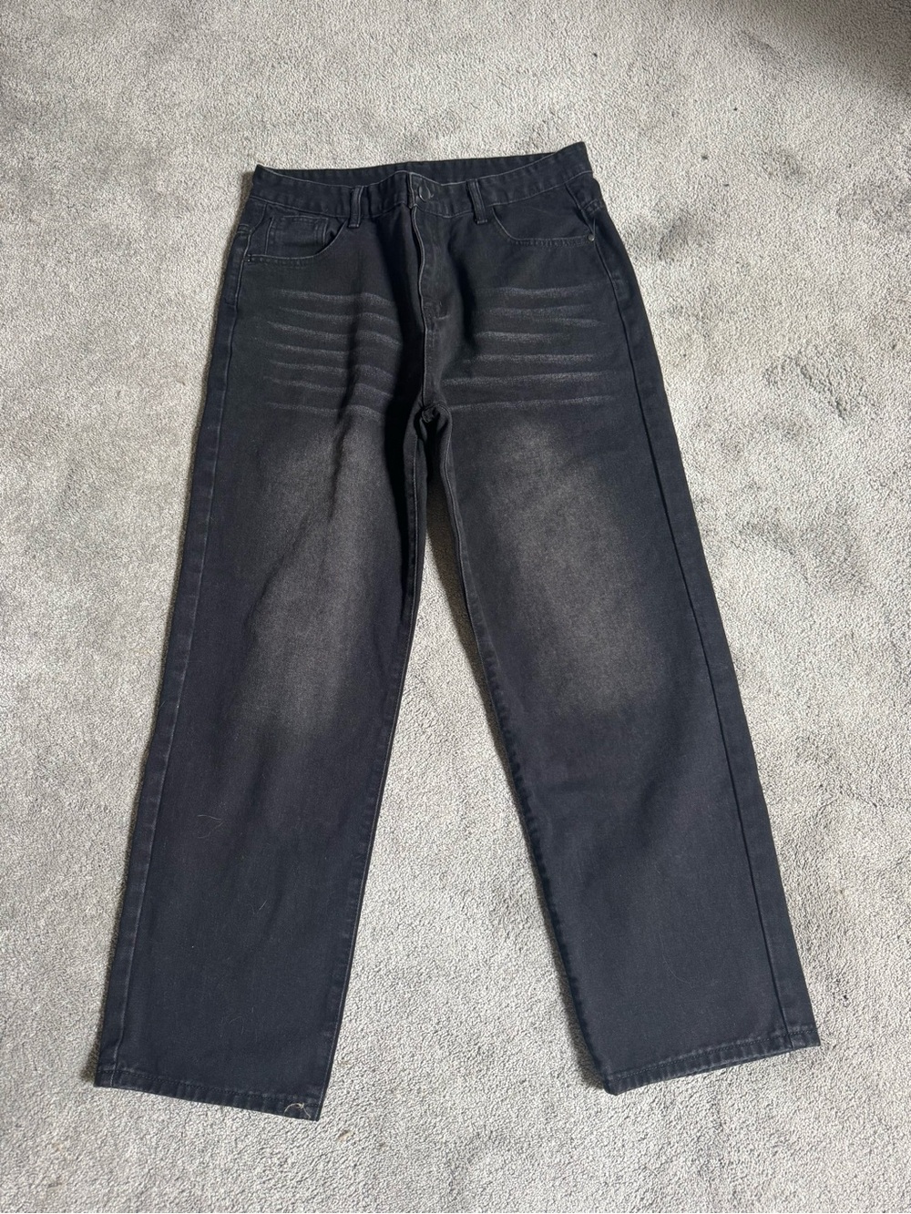 SHEIN Black Relaxed Straight Jeans